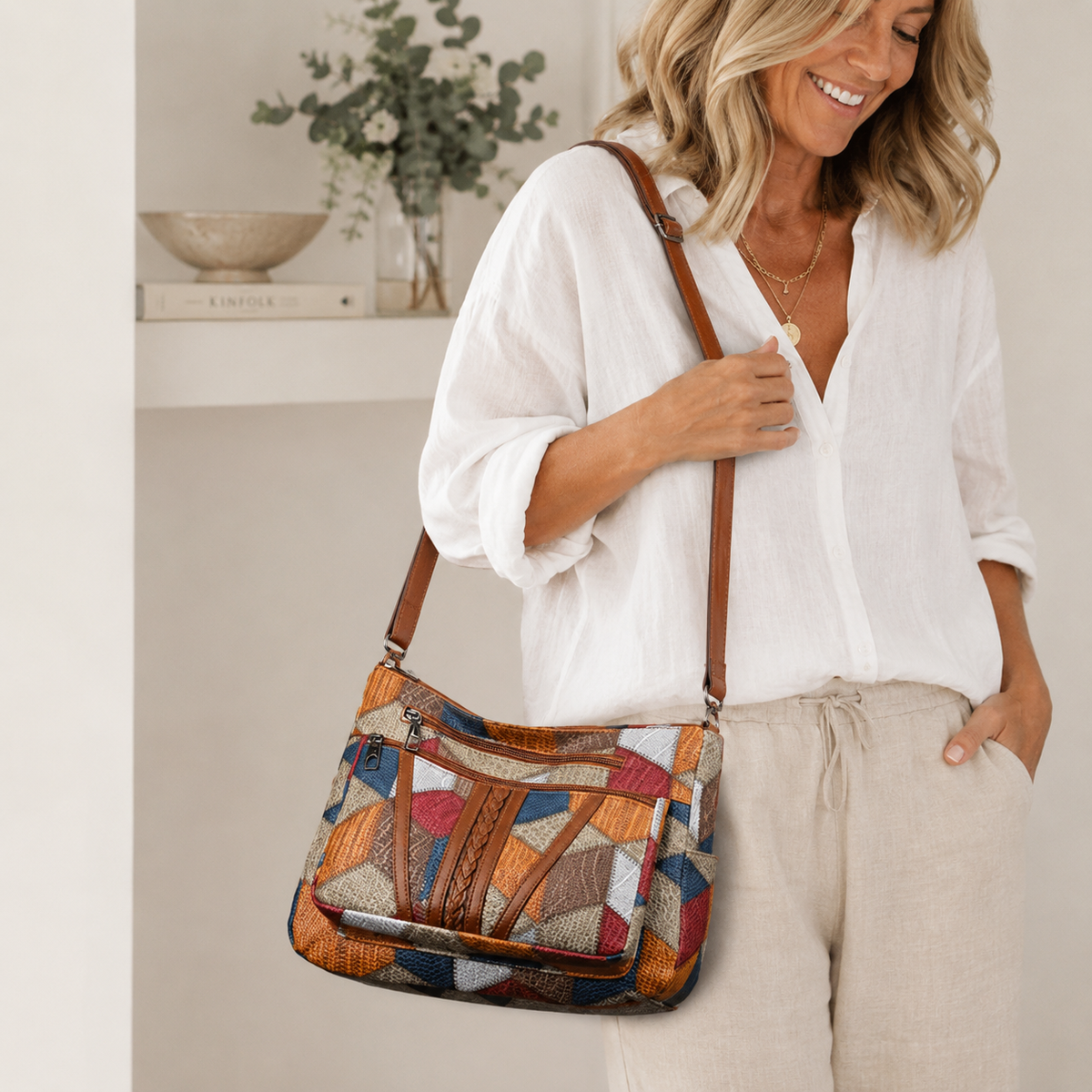 Nella™ | Patchwork Crossbody Bag
