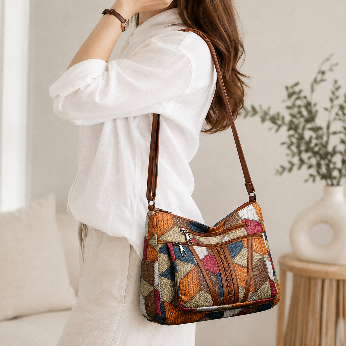 Nella™ | Patchwork Crossbody Bag