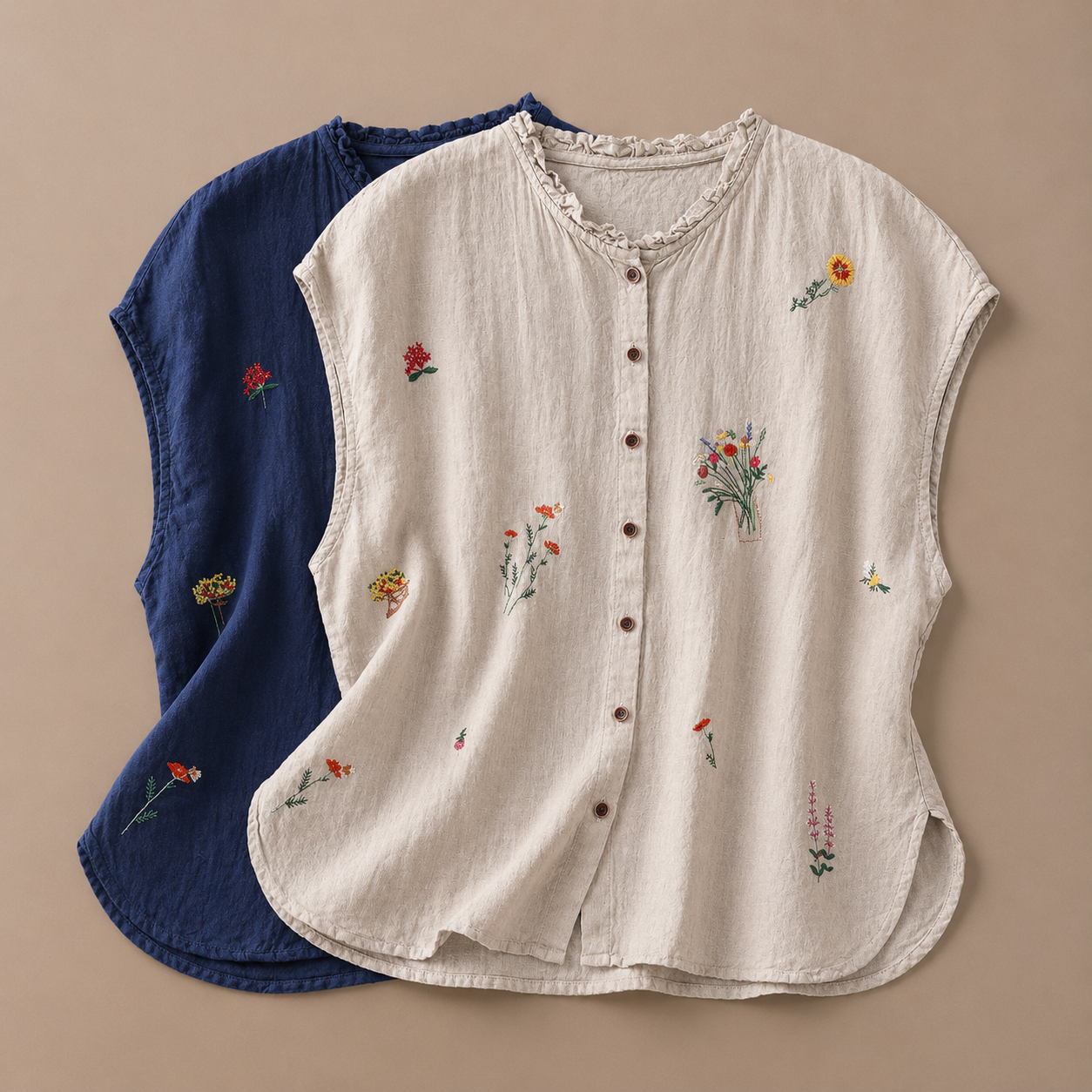 Jasmine cotton linen blouse by THE WHITMORE FAMILY featuring a relaxed fit, lightweight fabric, and stylish collar detail.