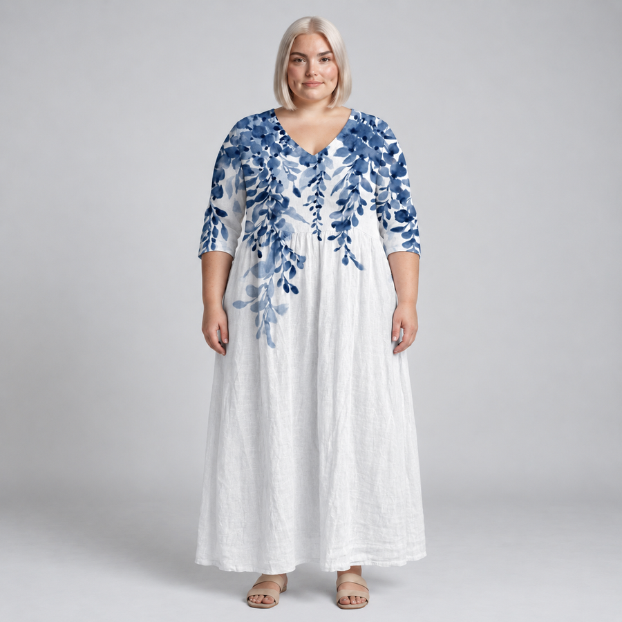 Celestia | Blue Willow Maxi Dress