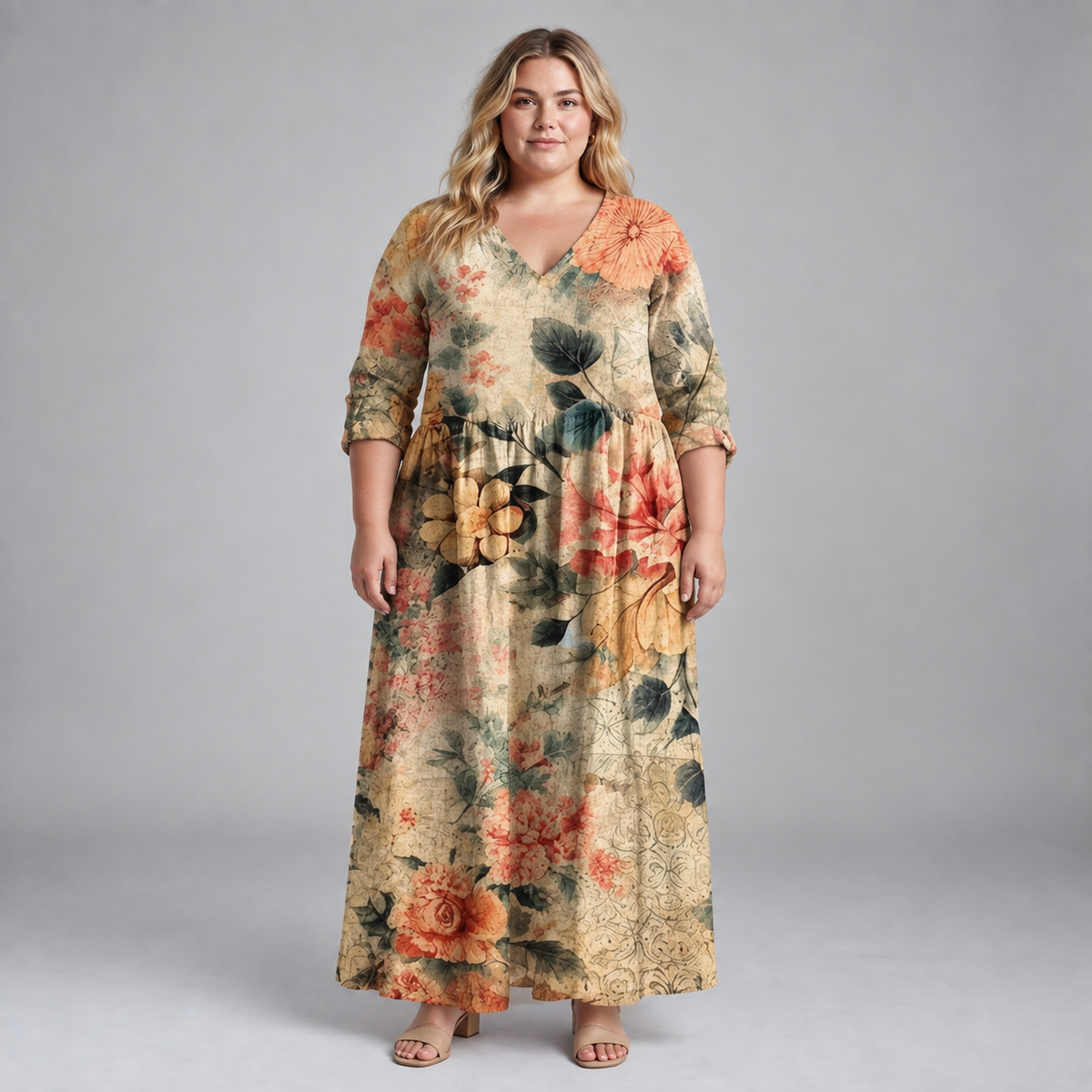 Rosavienne | Vintage Bloom Maxi Dress