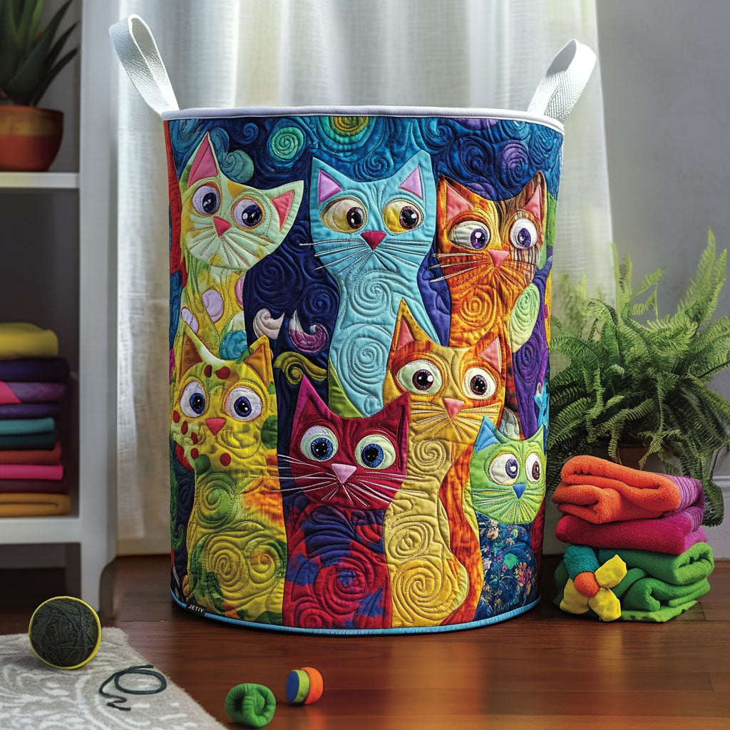 Cat | Quilted Storage Basket