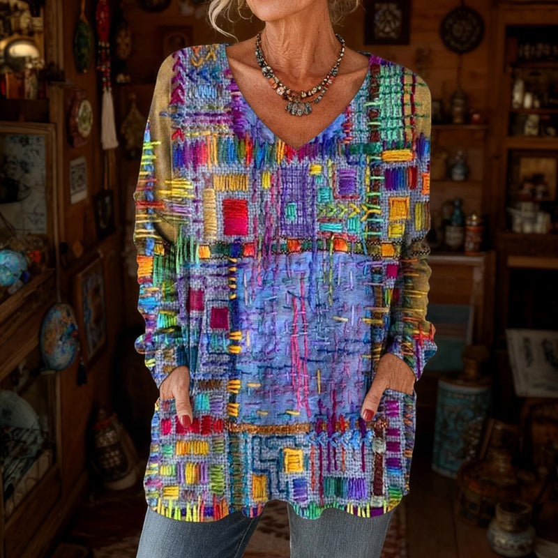 Vintage Colorful Blouse