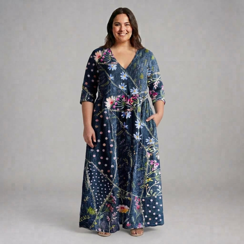 Celestine | Midnight Garden Maxi Dress