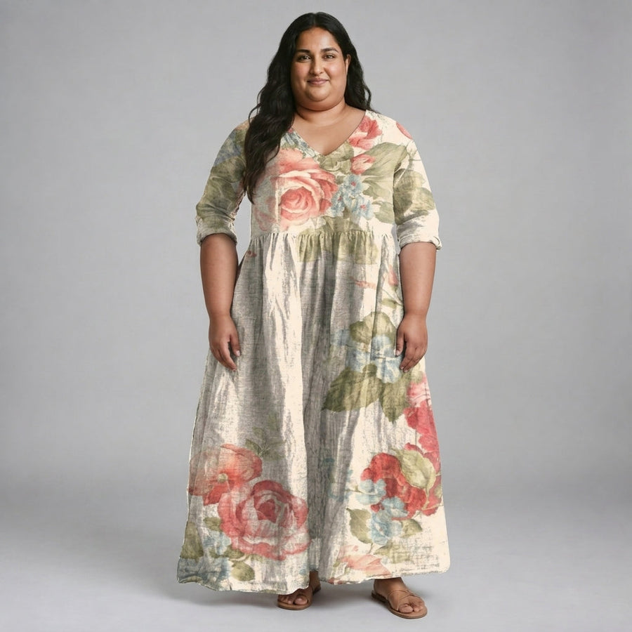Elowen | Blush Rose Maxi Dress
