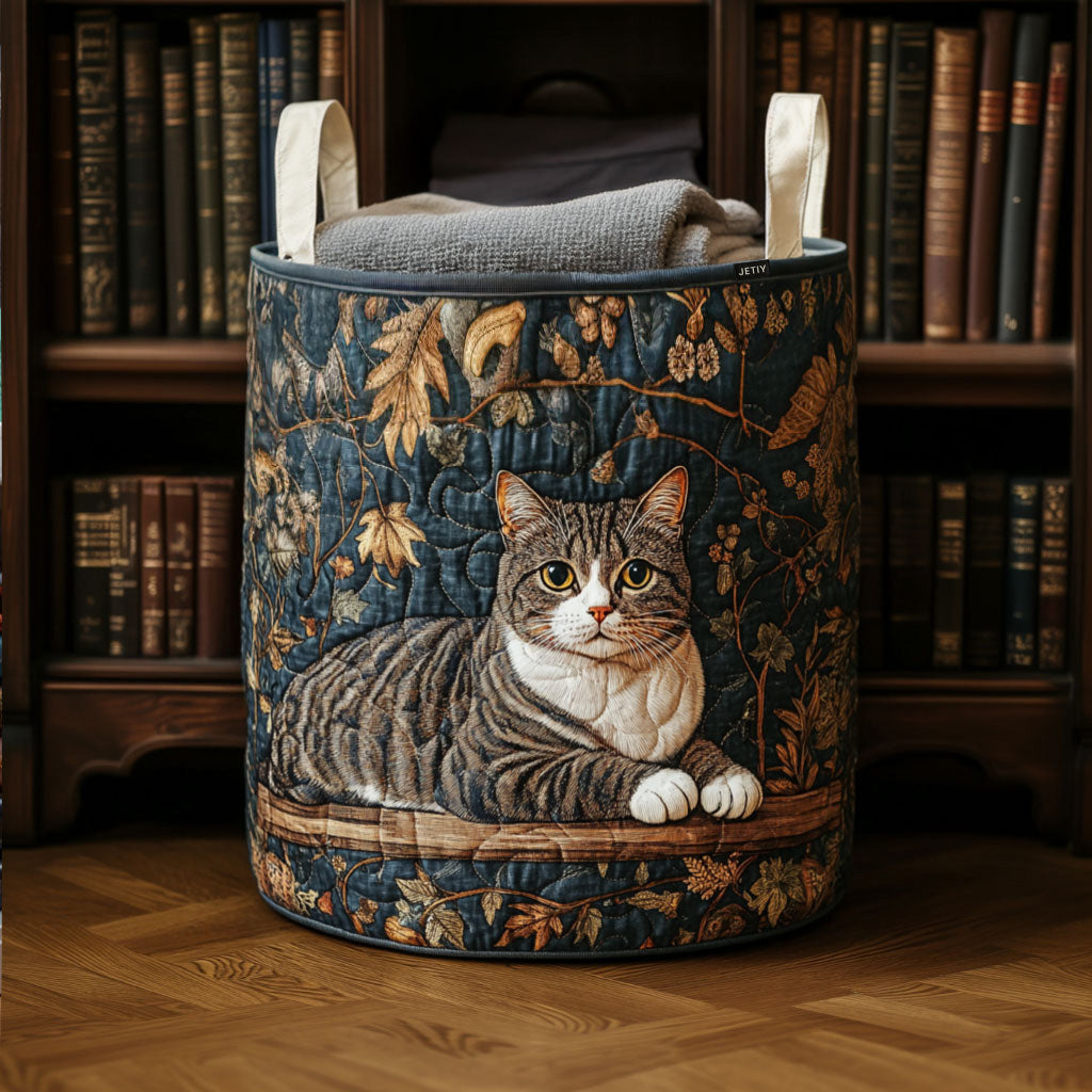 Cat | Quilted Storage Basket