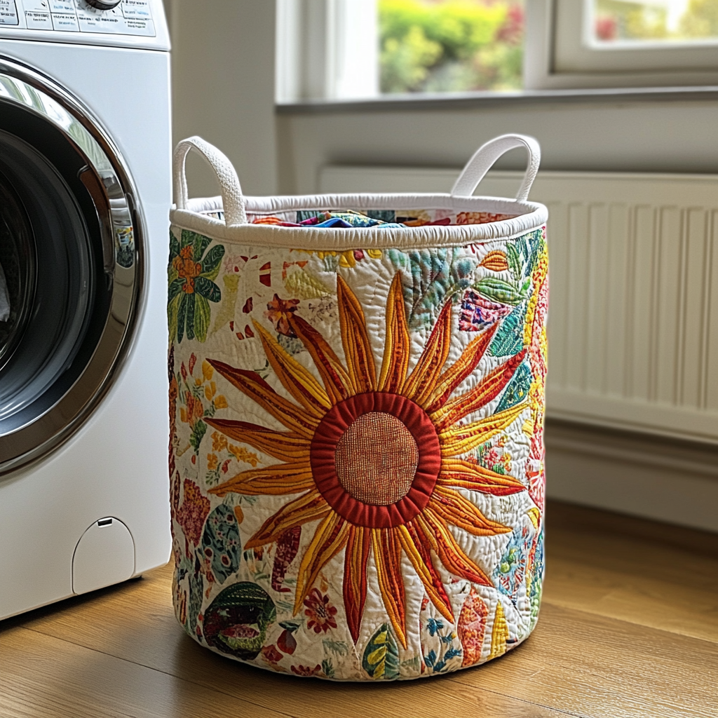 Meadow Sunburst | Quilted Storage Basket