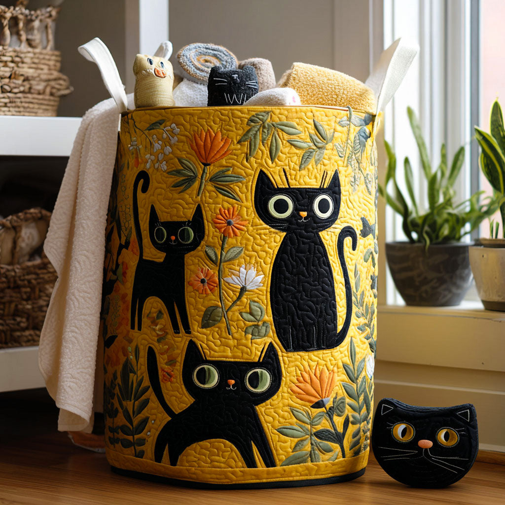 Cat | Quilted Storage Basket