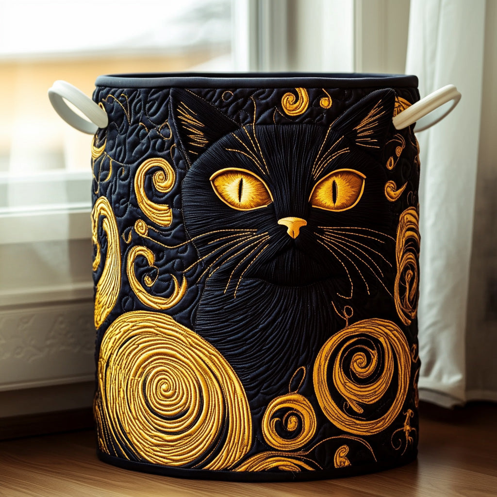 Cat Quilted | Quilted Storage Basket