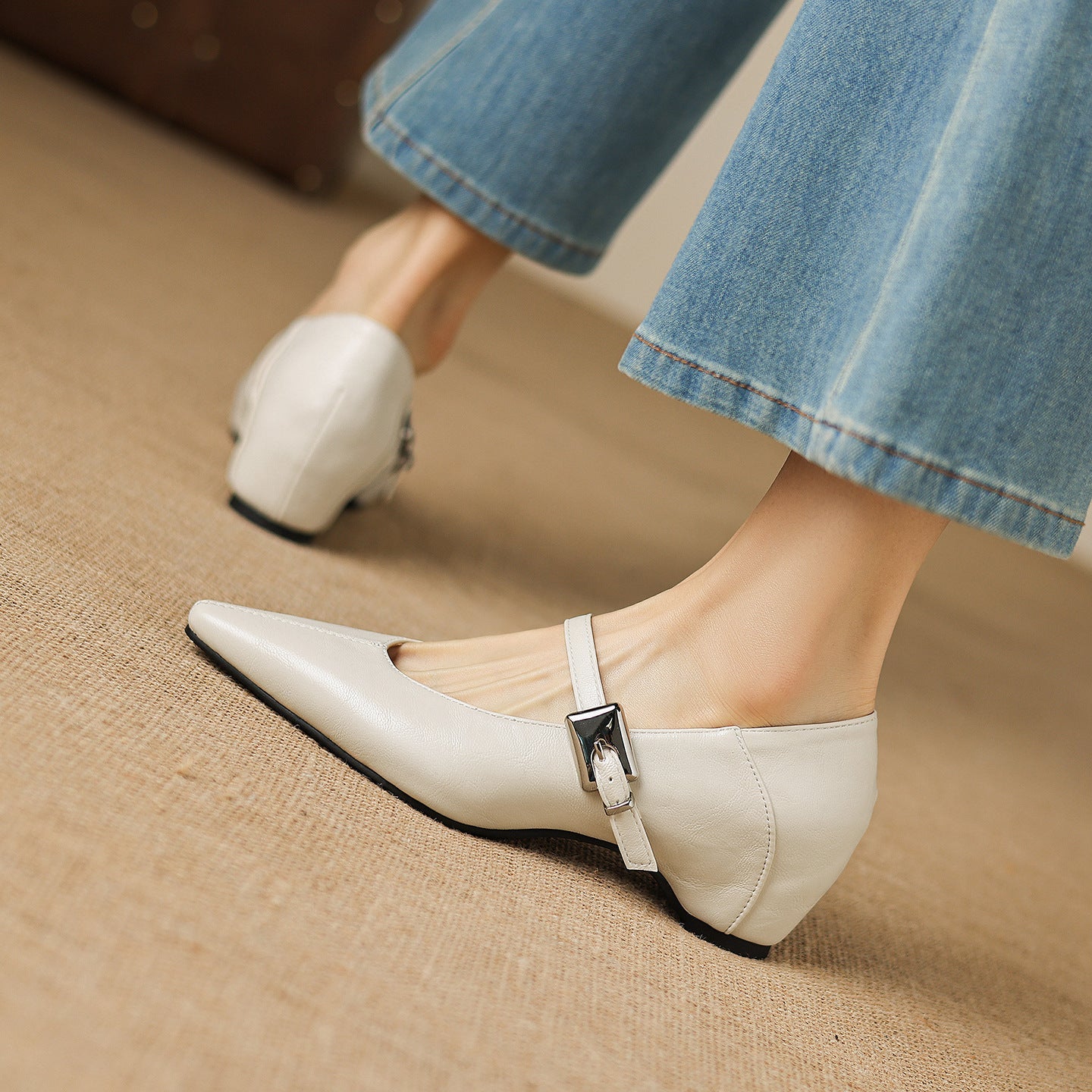 Tamsin | Pointed-Toe Mary Jane Flat