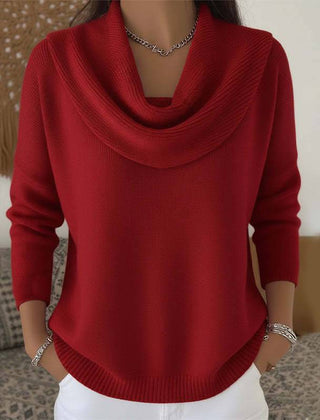 THE WHITMORE FAMILY women's cowl neck jumper sweater, soft knit fabric, stylish design with relaxed fit and cozy cowl neckline.