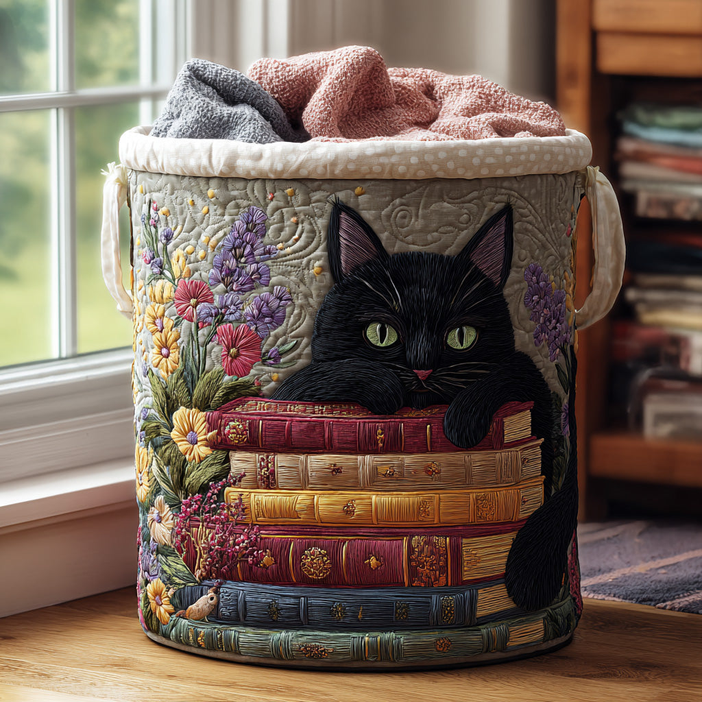Cat Quilted | Quilted Storage Basket