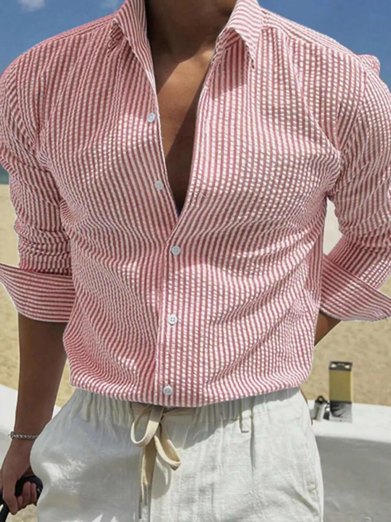 Wes | Men's Striped Long Sleeve Shirt