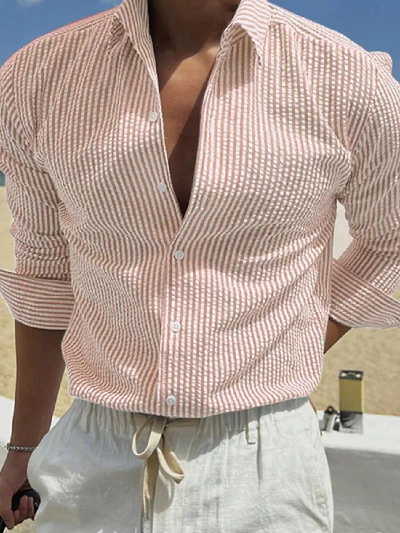 Wes | Men's Striped Long Sleeve Shirt