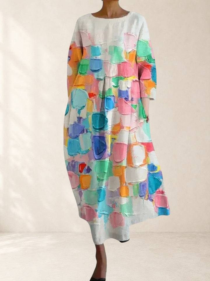 Stylish Midi Dress from THE WHITMORE FAMILY Margaritte collection, featuring a chic, flowing design in a vibrant color.
