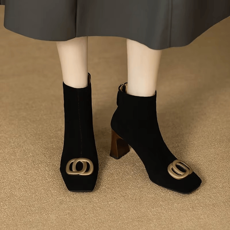 Opium Velvet Boots by THE WHITMORE FAMILY featuring rich velvet fabric and stylish ankle-high design.