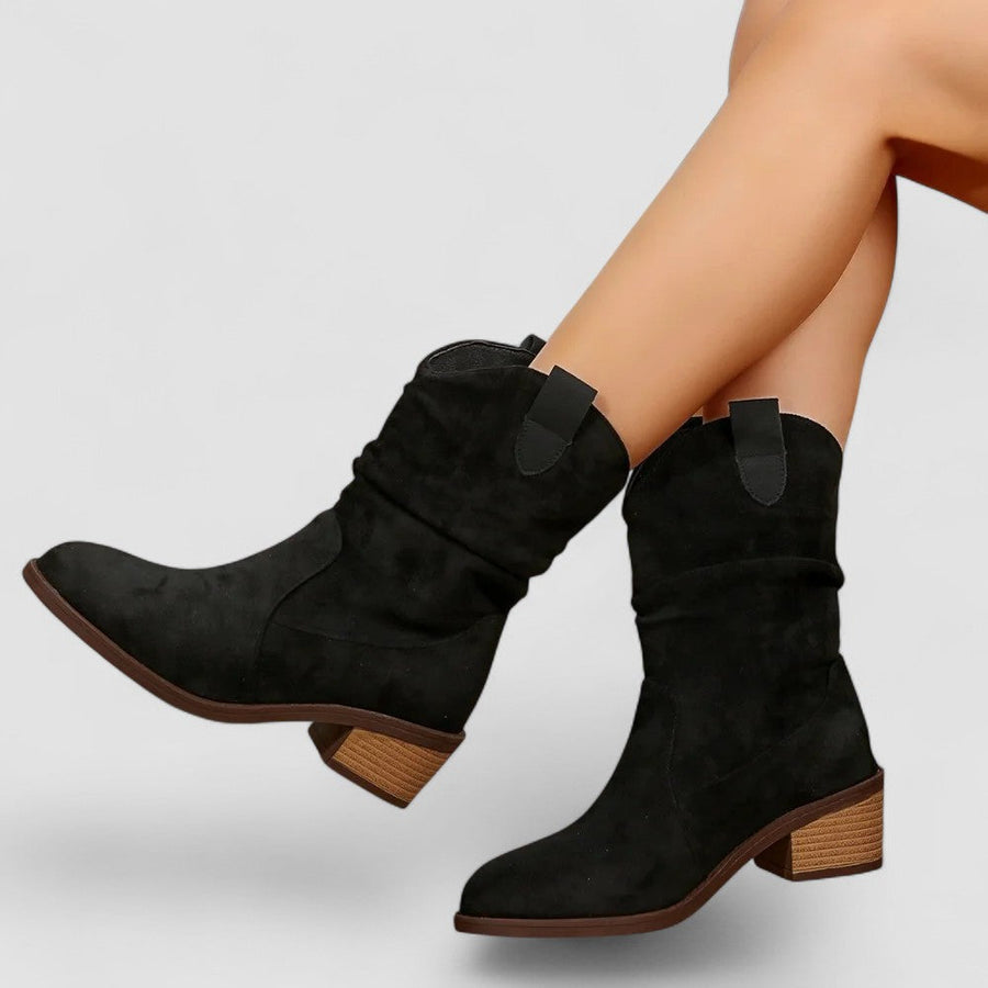 Cleo | Slouch Western Ankle Boots