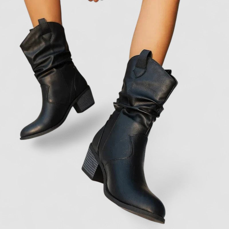 Eleanora | Slouch Heeled Boots