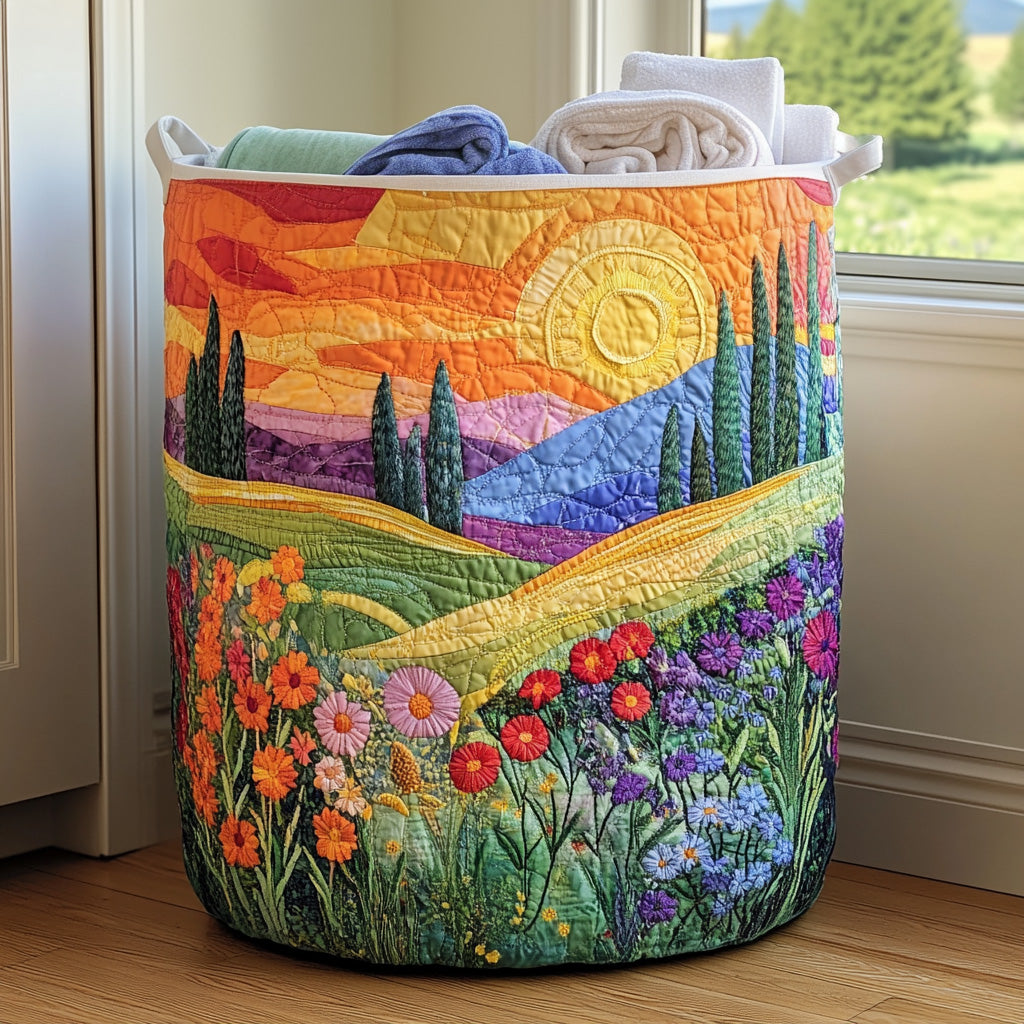 Spring Meadow | Quilted Storage Basket