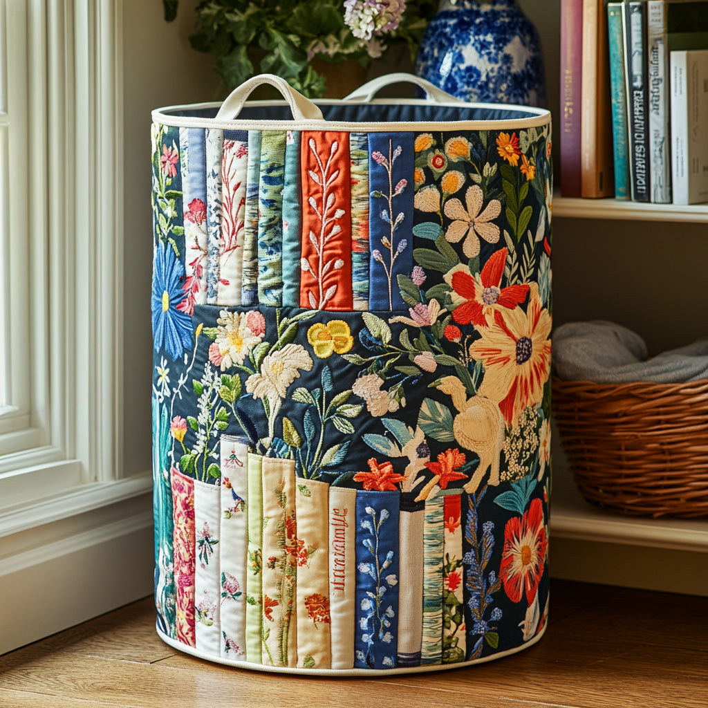 Bookish Garden | Quilted Storage Basket