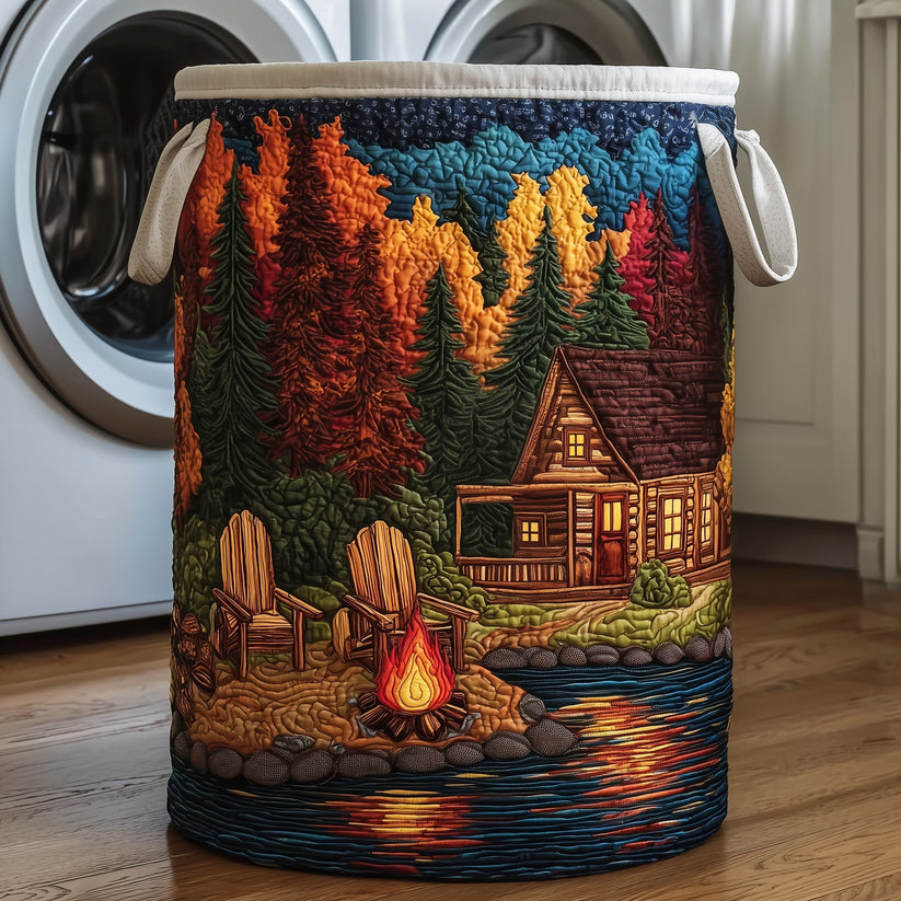 Midnight Harmony Quilted Laundry Basket