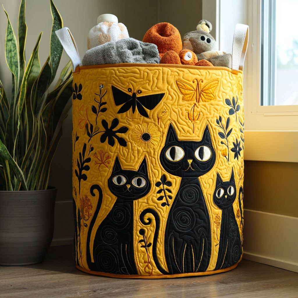 Cat | Quilted Storage Basket