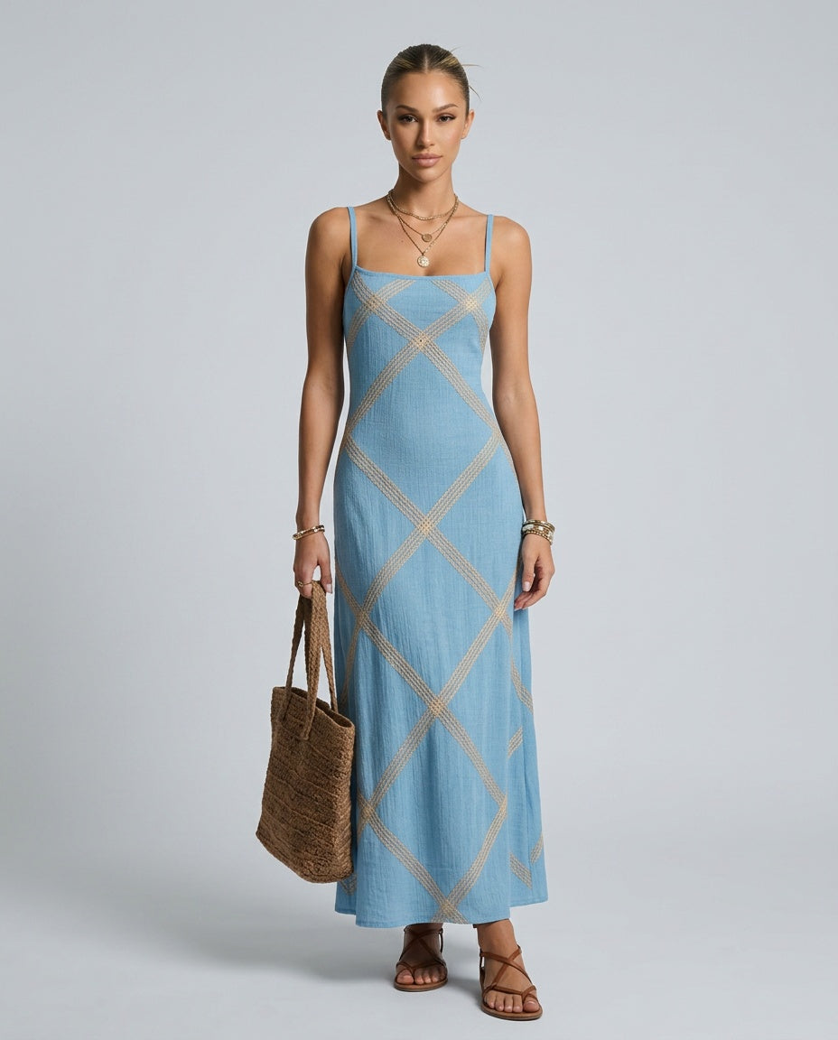 Alejandra | Sleeveless Bohemian Maxi Dress