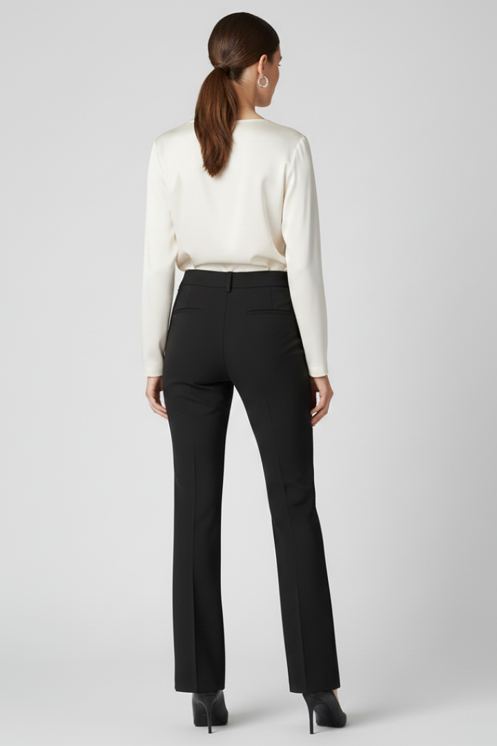 Women’s High-Waisted Trousers with Structured Fit and Versatile Style