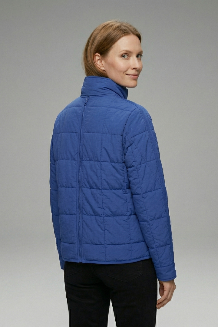 Women’s Jacket with Zip and Quilted Surface