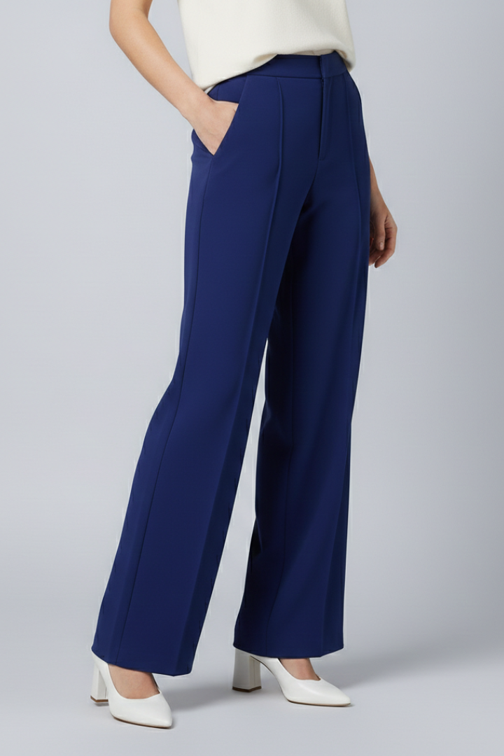 Women’s Palazzo Trousers with High Waist and Pleats