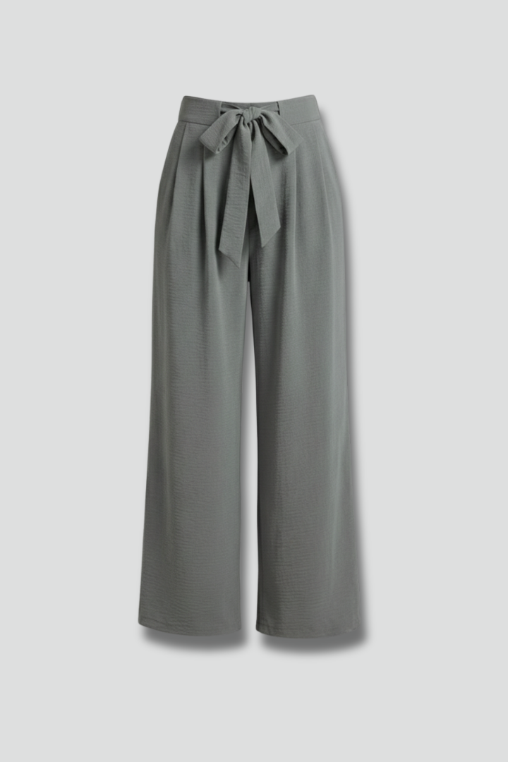 Women’s Palazzo Trousers with Tie Waist and