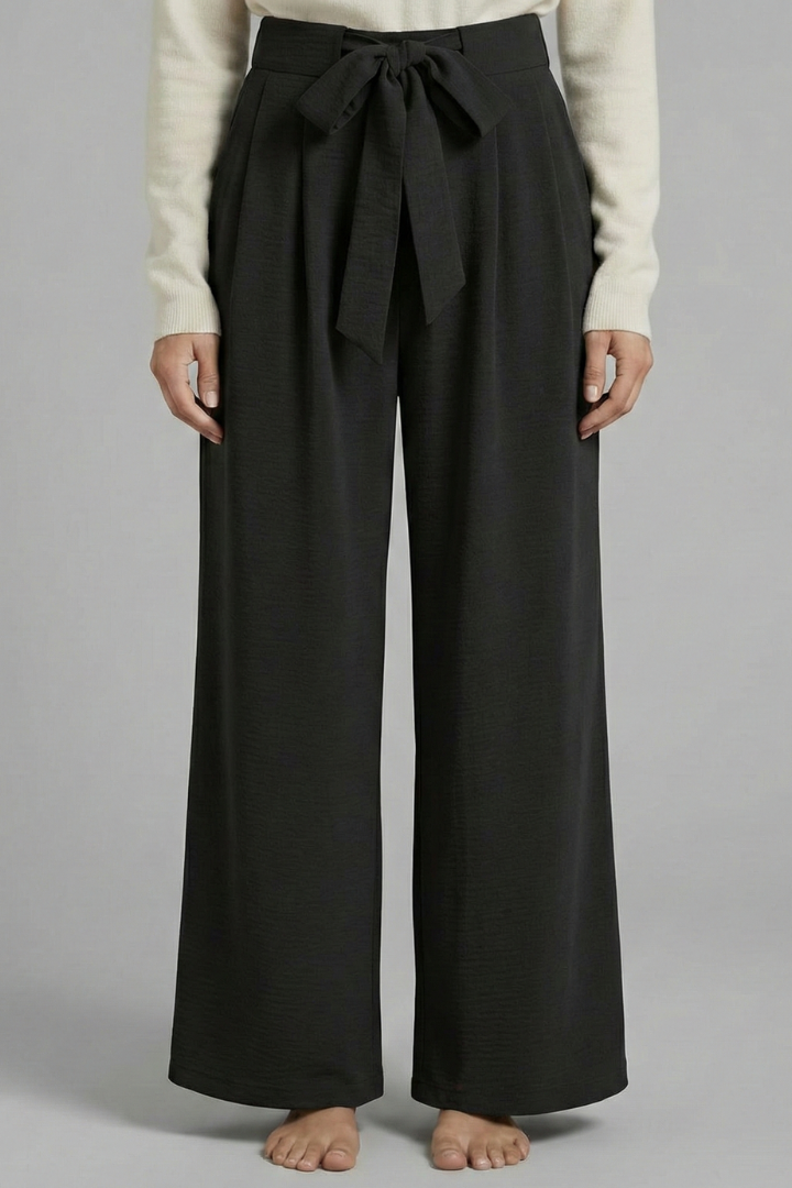 Women’s Palazzo Trousers with Tie Waist and