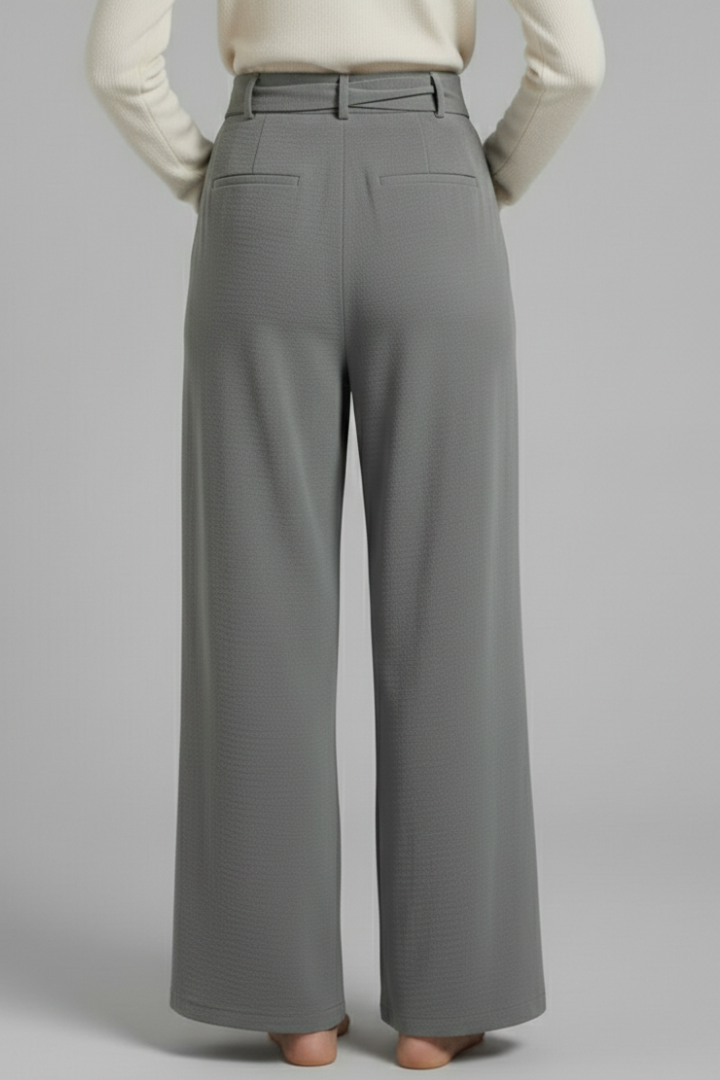 Women’s Palazzo Trousers with Tie Waist and