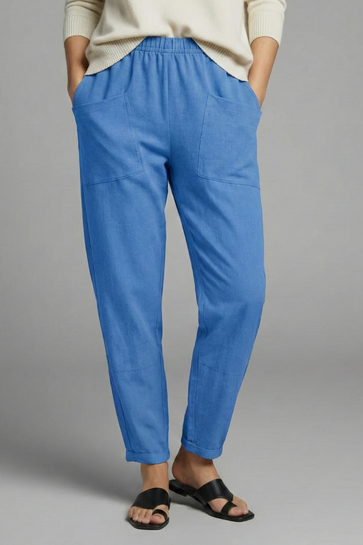 Women’s Trousers with Elastic Waist and Side Pockets