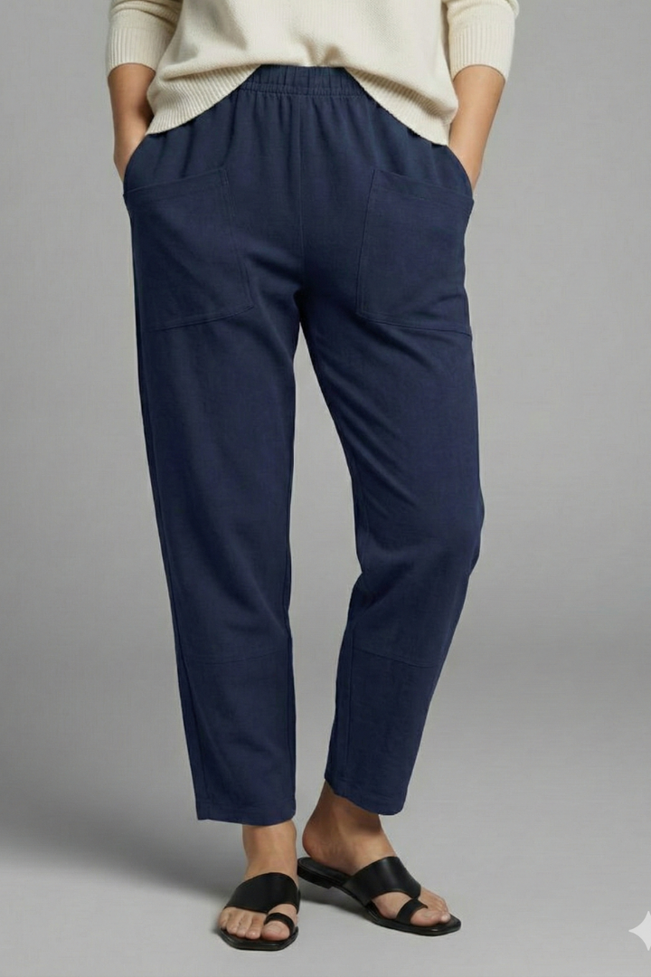 Women’s Trousers with Elastic Waist and Side Pockets