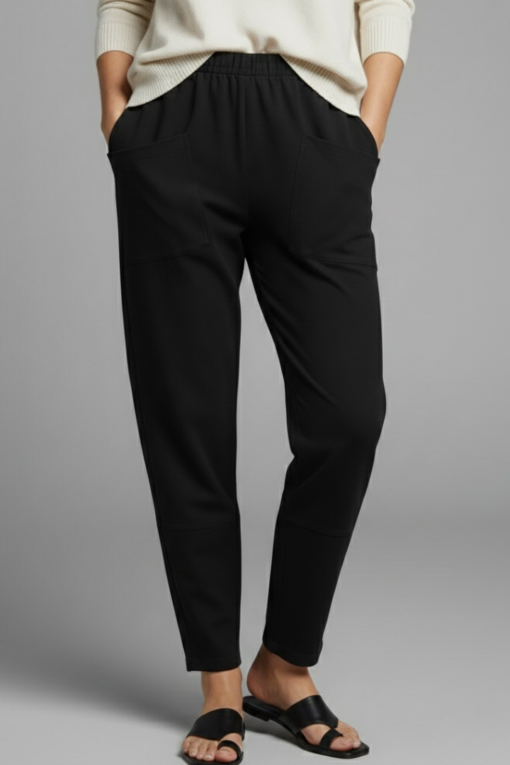Women’s Trousers with Elastic Waist and Side Pockets