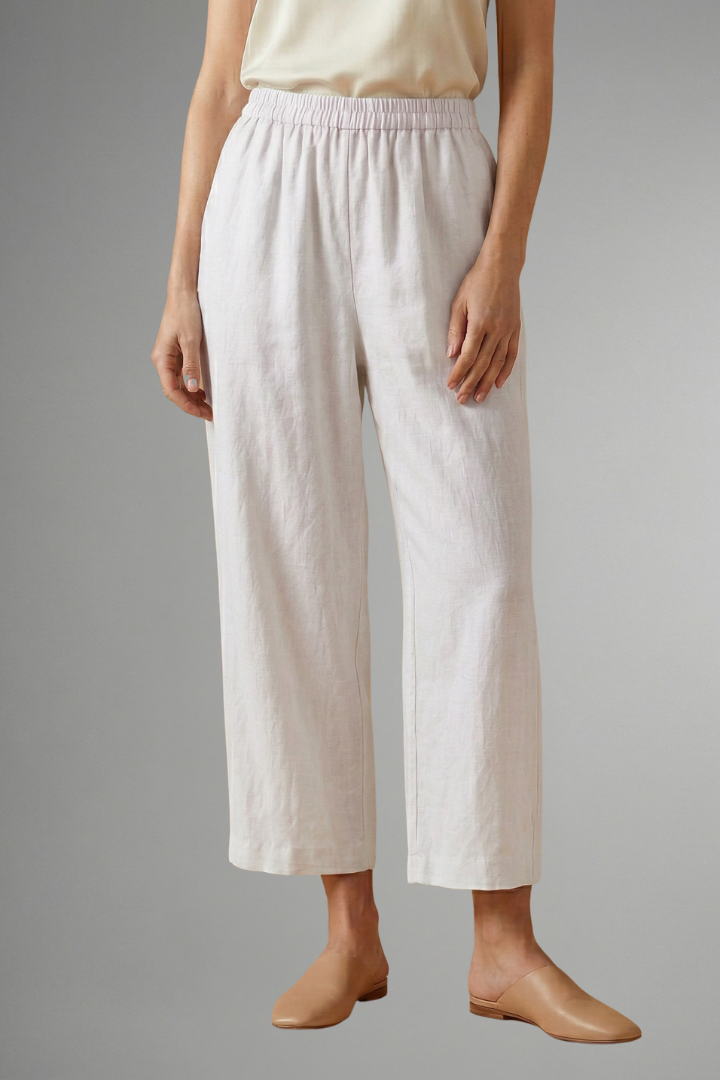 Women’s Trousers with Elastic Waistband and Wide Legs