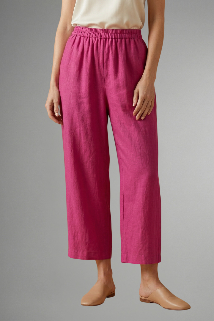 Women’s Trousers with Elastic Waistband and Wide Legs
