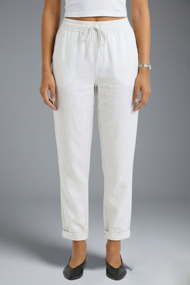 Women’s Trousers with Elasticated Waistband and Drawstring