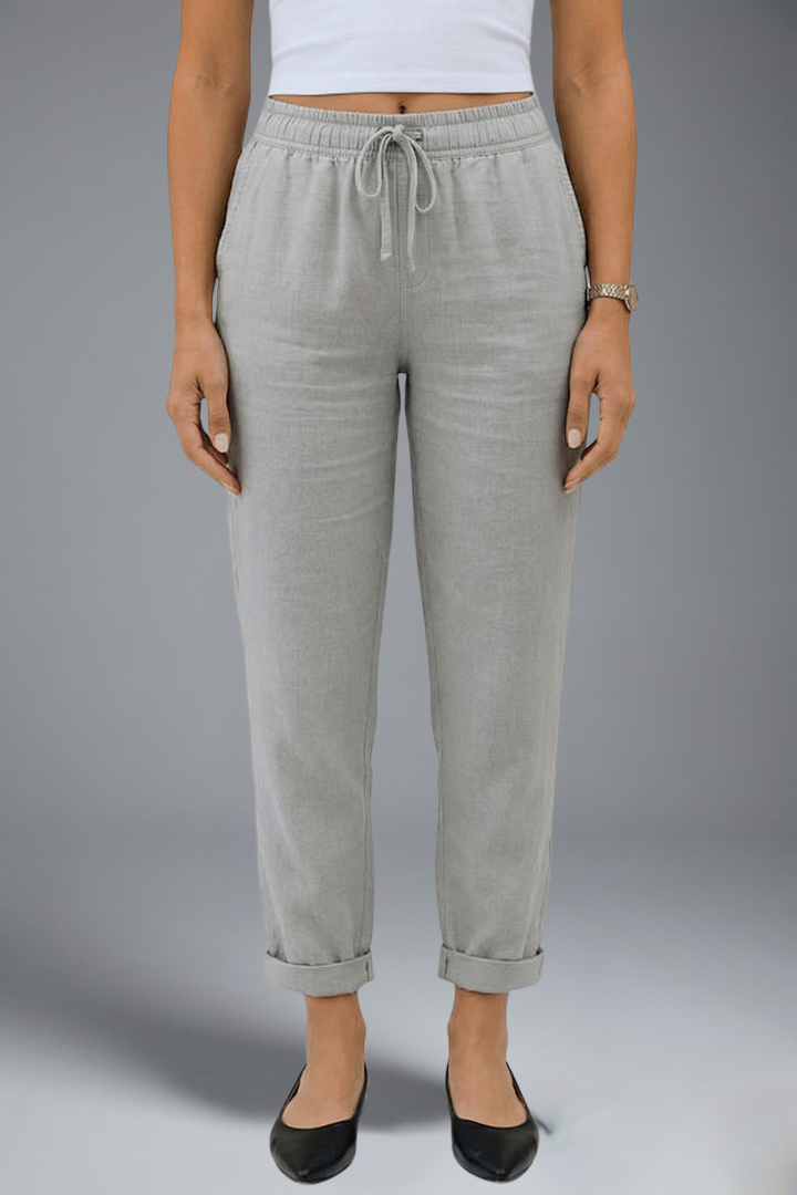 Women’s Trousers with Elasticated Waistband and Drawstring
