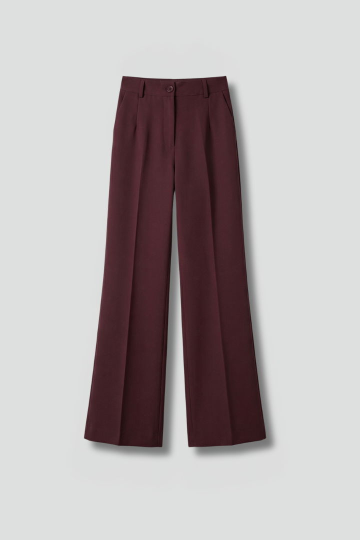 Women’s Trousers with High Waist and Straight Leg