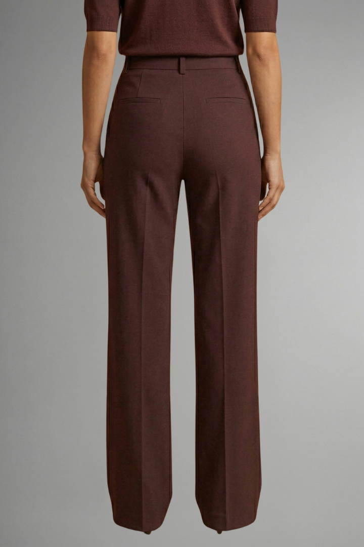 Women’s Trousers with High Waist and Straight Leg