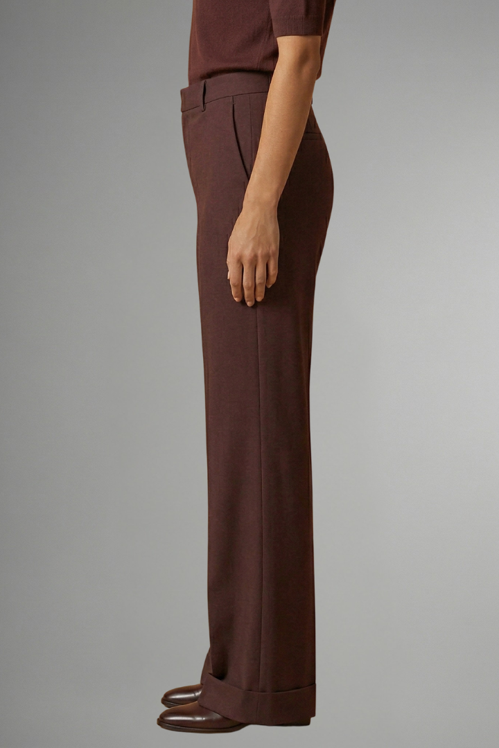 Women’s Trousers with High Waist and Straight Leg
