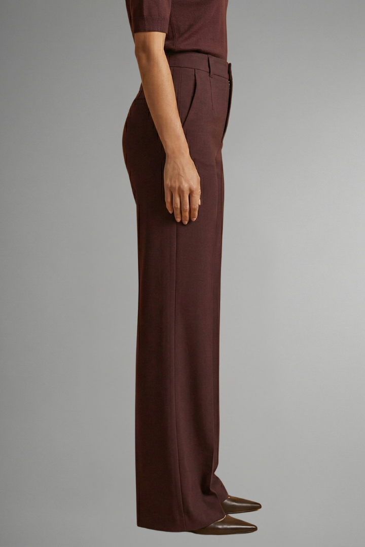 Women’s Trousers with High Waist and Straight Leg