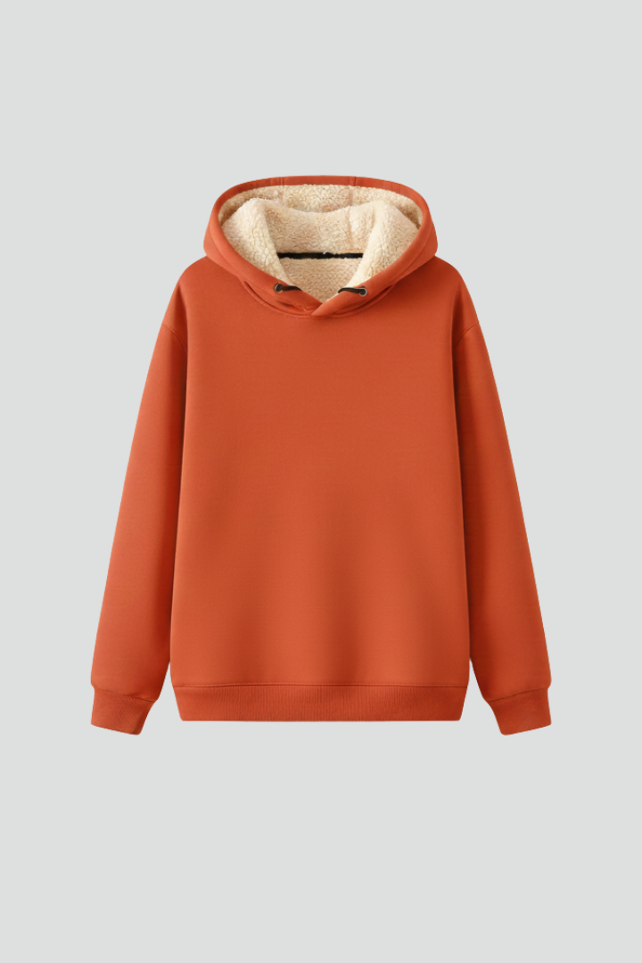 Women’s sweaters hoodie with sherpa lining and ribbed cuffs