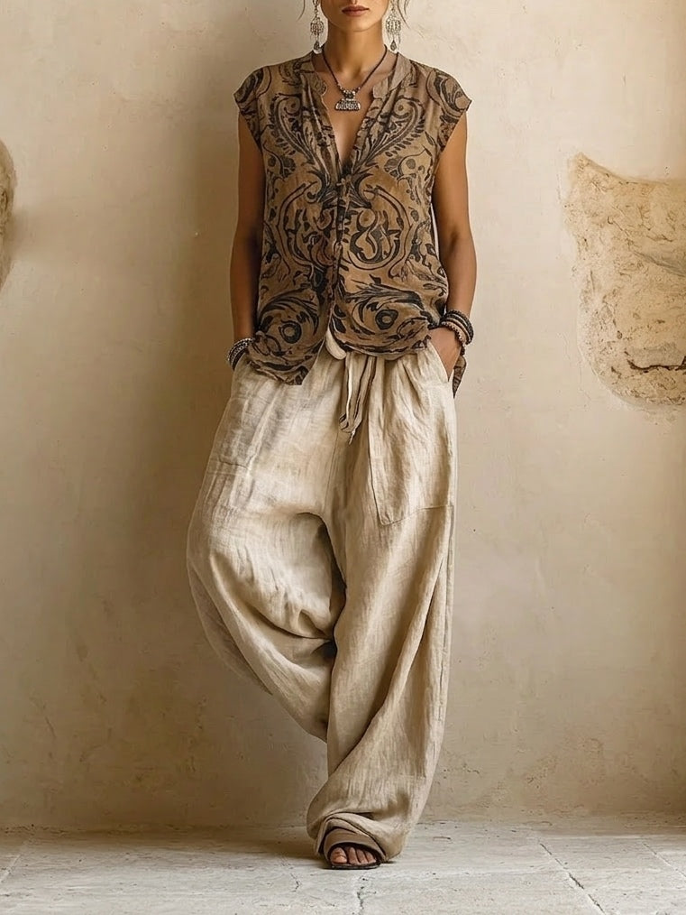 Bohemian Élise™ 3-piece set by THE WHITMORE FAMILY featuring colorful, patterned fabrics and stylish design elements.