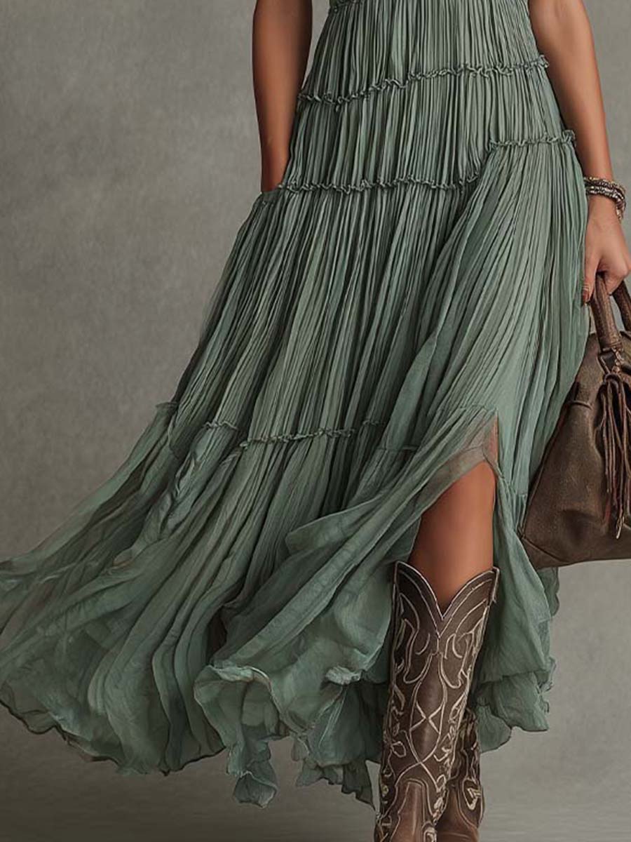 Elizabeth elasticated waist maxi dress by THE WHITMORE FAMILY, flowing fabric, and stylish design perfect for casual or dressy occasions.