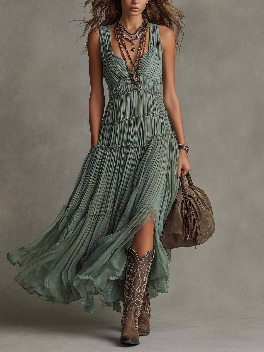 Elizabeth elasticated waist maxi dress from THE WHITMORE FAMILY featuring a flowing fabric and a comfortable, stylish fit.
