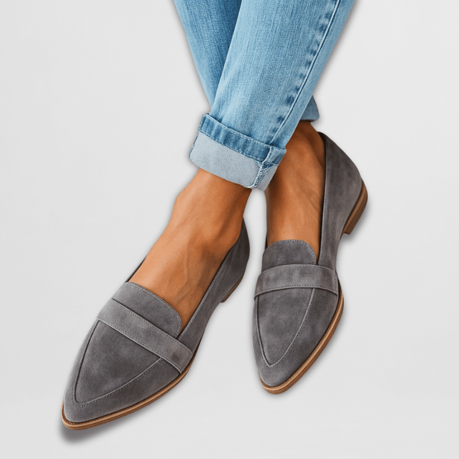 Soft women's Adriana loafers by THE WHITMORE FAMILY, featuring smooth leather and classic slip-on design.