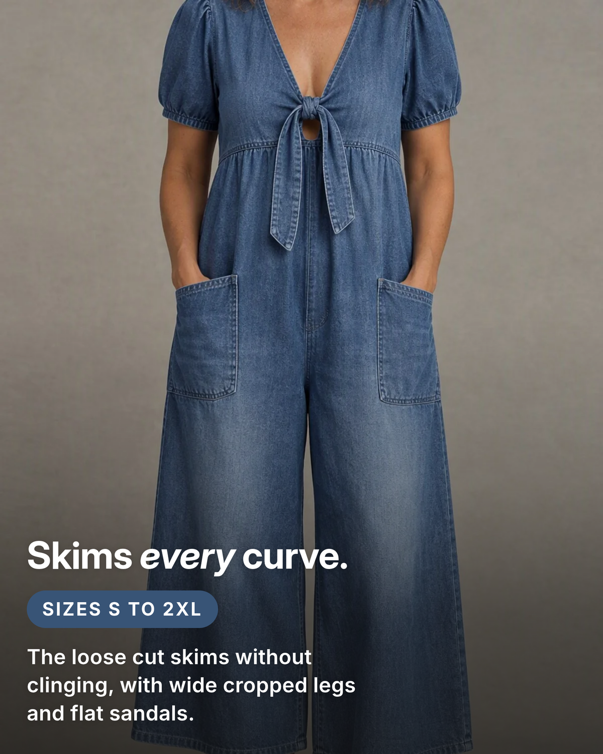 Birdie | Tie-Front Wide-Leg Jumpsuit